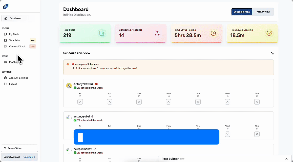 Schedule Social Media Posts Gif
